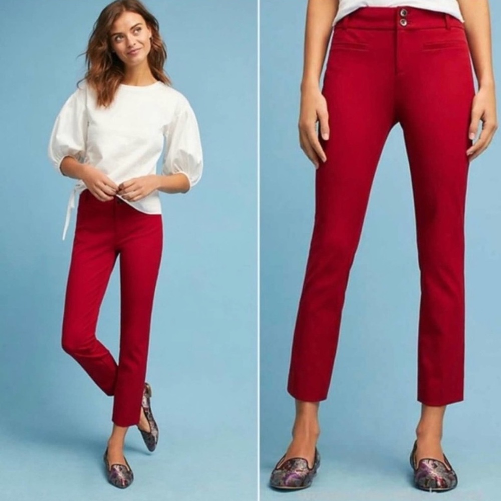Anthropologie The essential slim dark pink